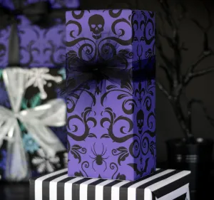 Gothic Damask Gift Wrap - Purp (1 Sheet)