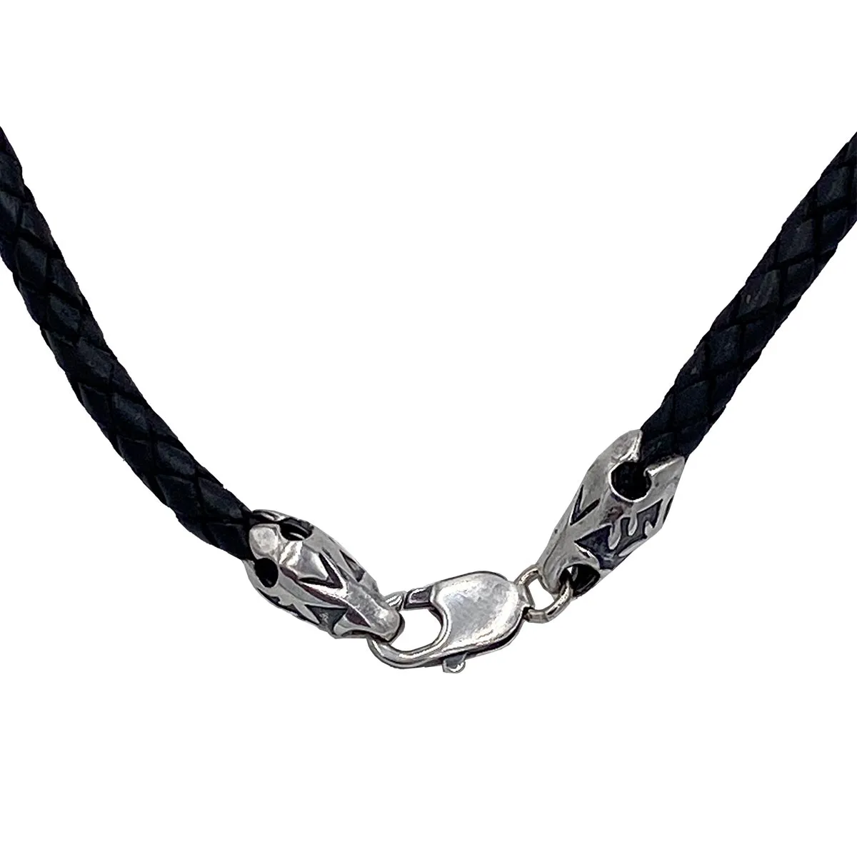 Gothic Dog Tag on Leather Necklace