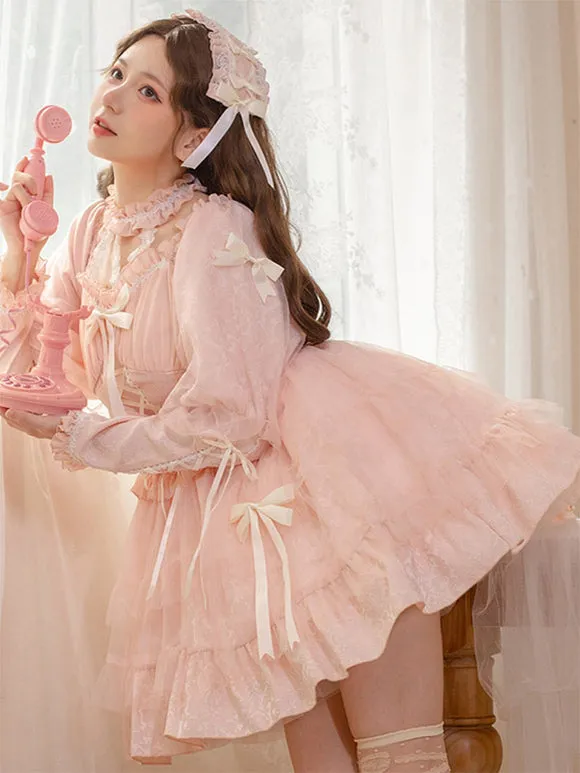 Gothic Lolita Dresses Ruffles Lace Up Black Black
