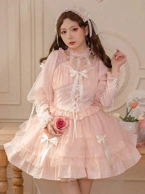 Gothic Lolita Dresses Ruffles Lace Up Black Black