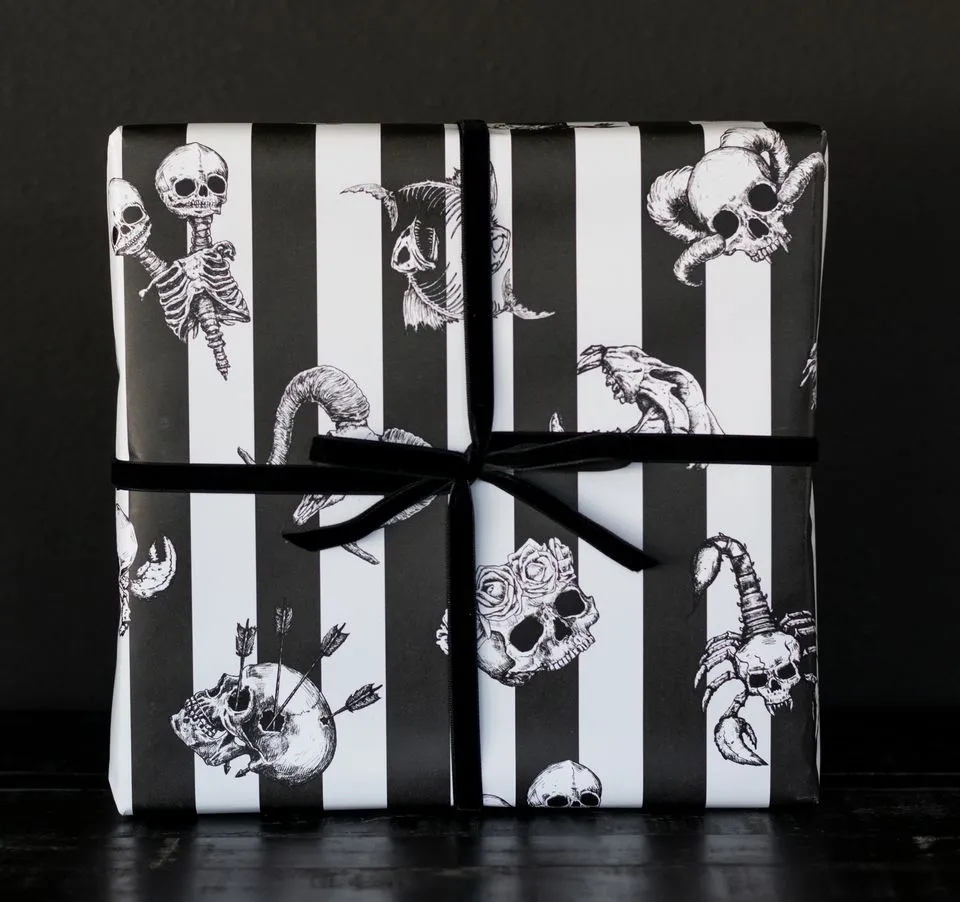 Gothic Stripe Zodiac Gift Wrap (1 Sheet)