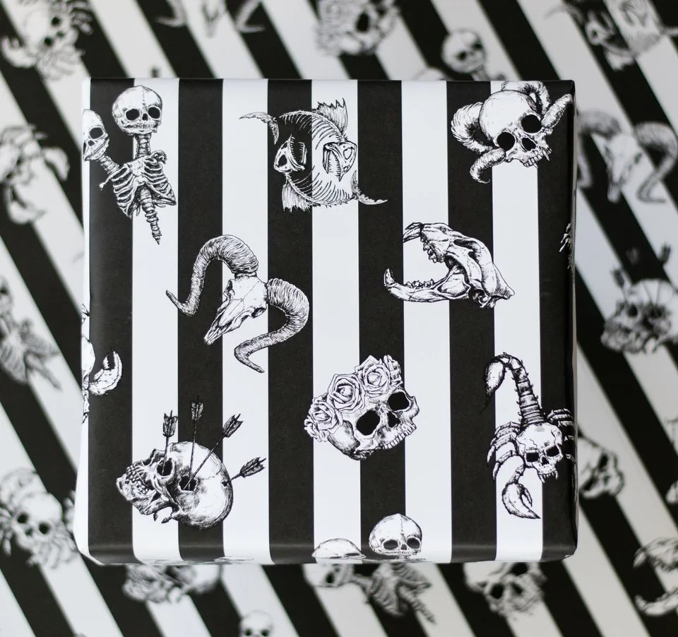Gothic Stripe Zodiac Gift Wrap (1 Sheet)