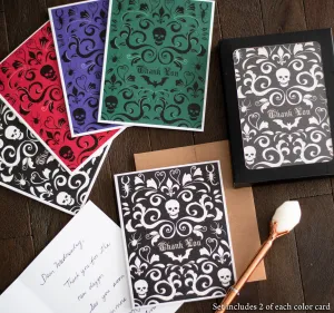 Gothic Thank You Card Set (8pcs)