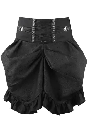 Gytha Gothic Black Brocade Skirt