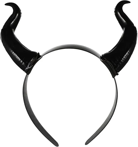 Halloween Headband Ox Horn Shape Headdress Gothic Hair Accessories for Party