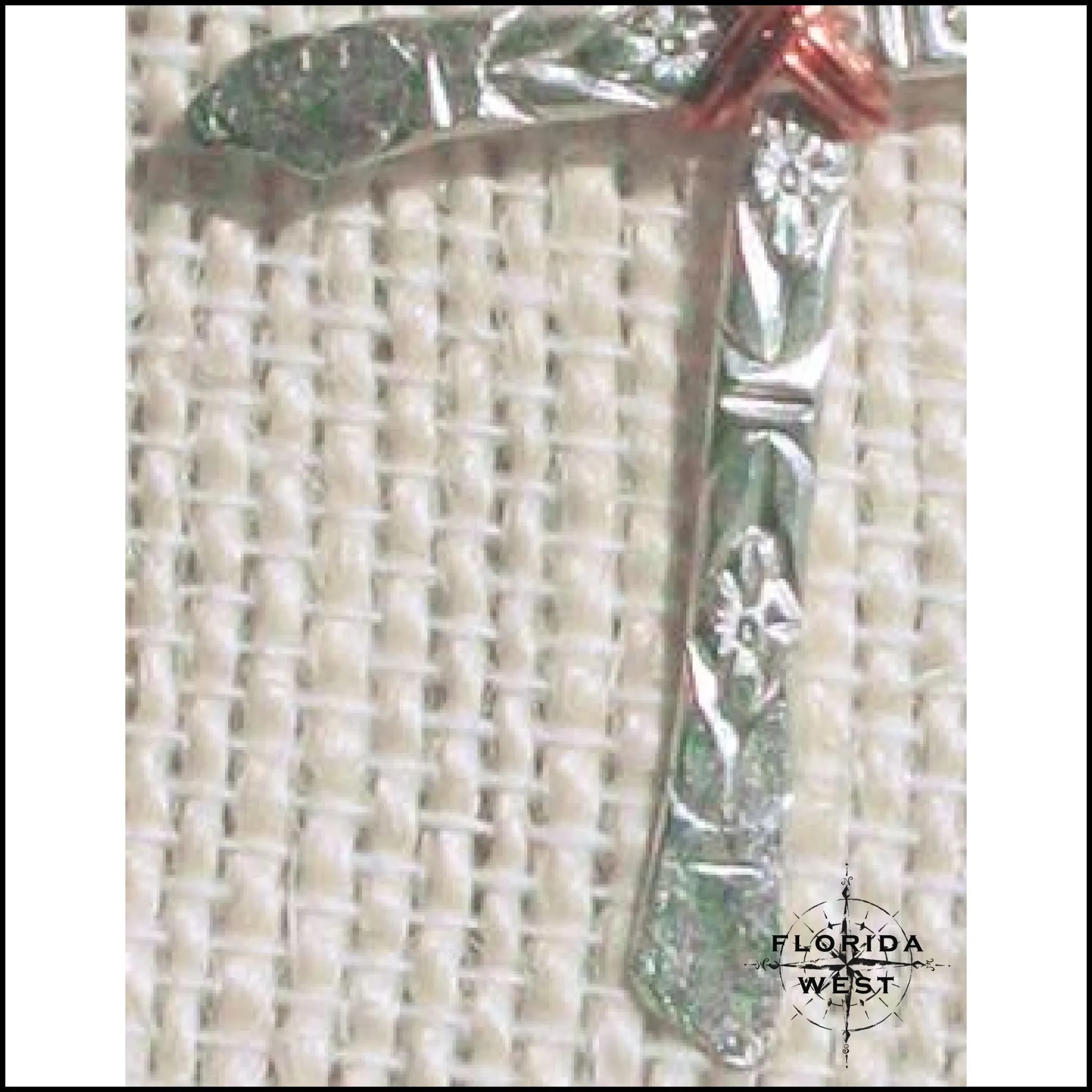 Hammered Pattern Sterling Cross Necklace