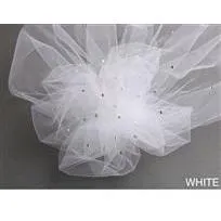 Handmade Swarovski Crystal & Tulle Visor Veil