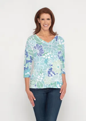 Hawaii Isles (13609) ~ Signature 3/4 Sleeve V-Neck Top