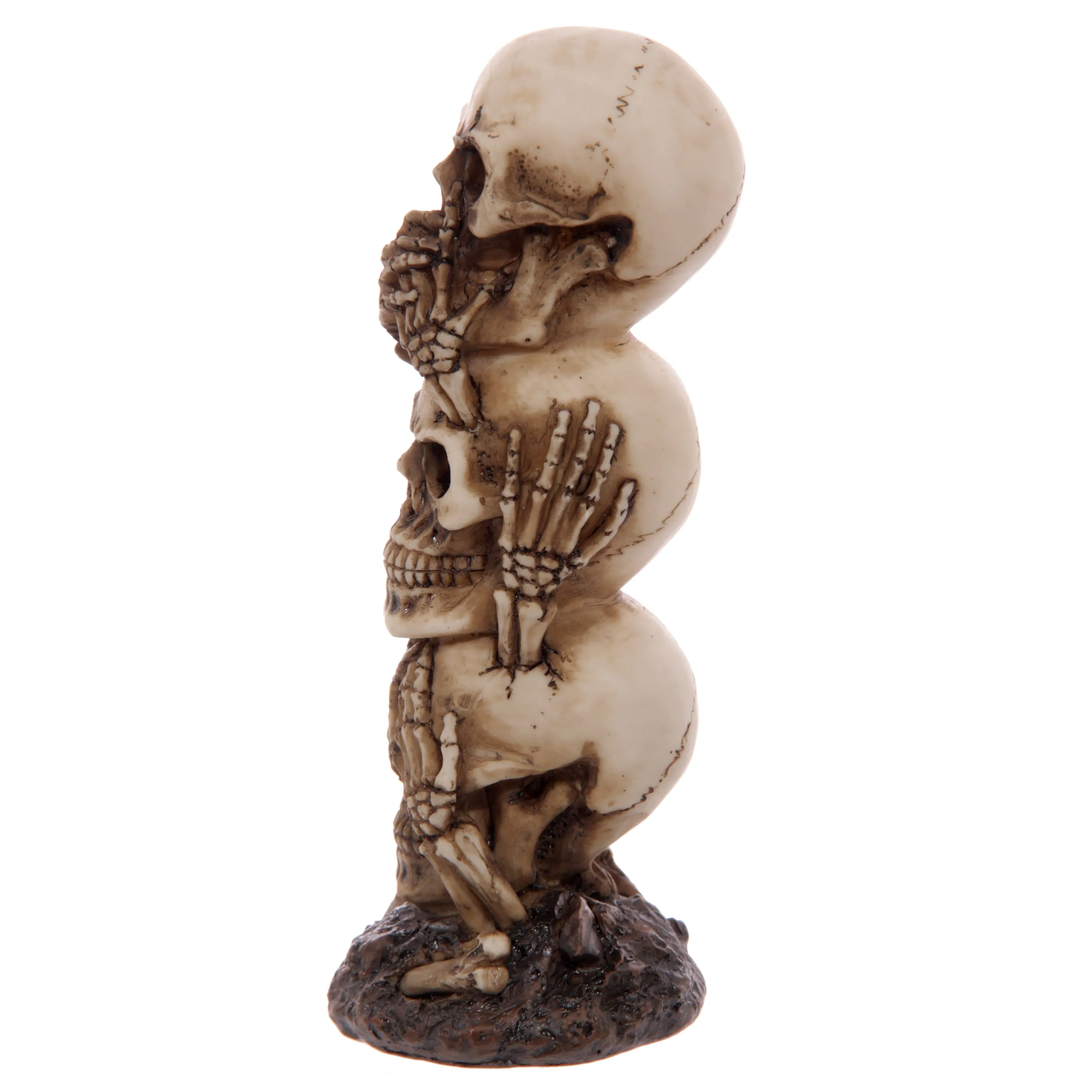 Hear No Speak No See No Evil Skull Totem Decoration