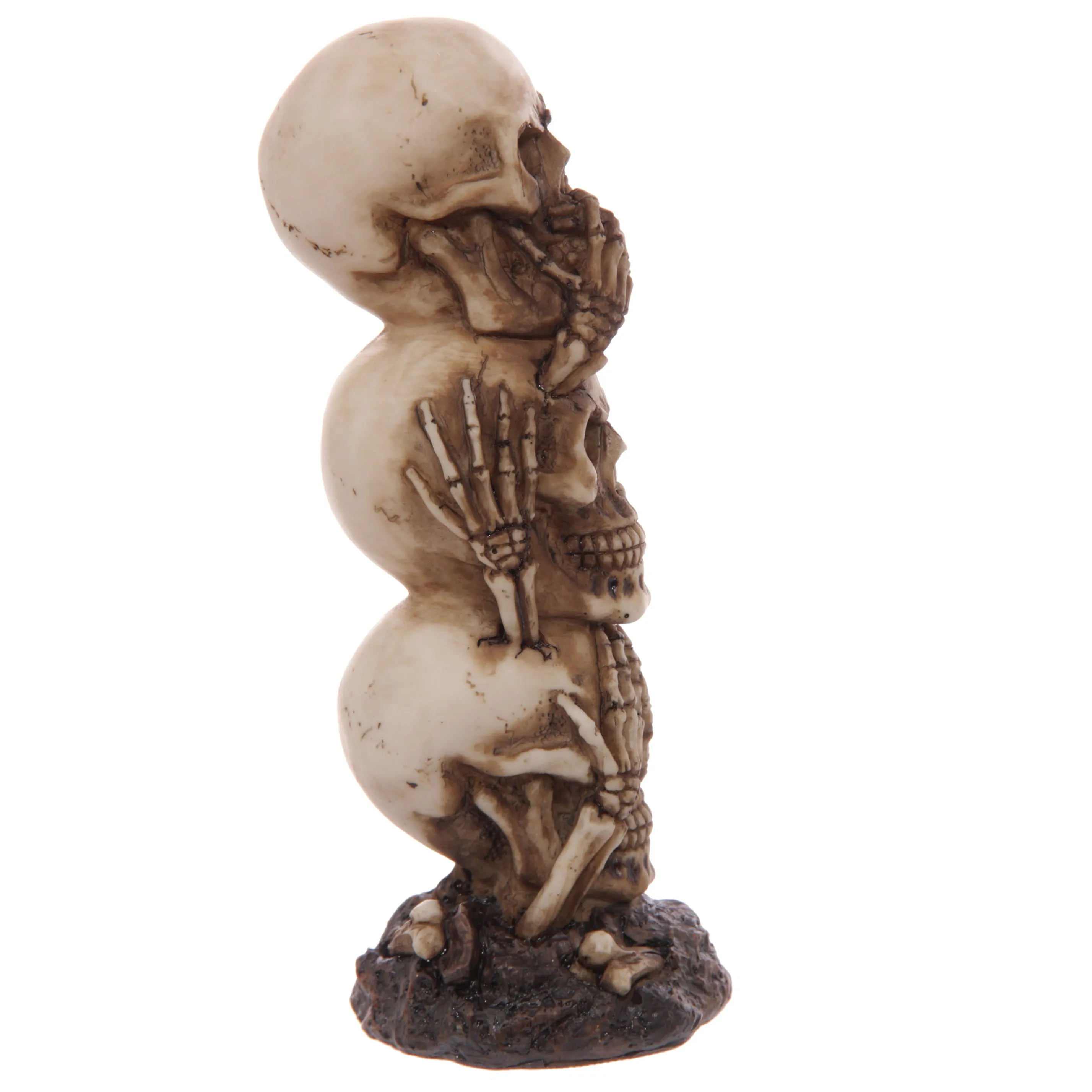 Hear No Speak No See No Evil Skull Totem Decoration