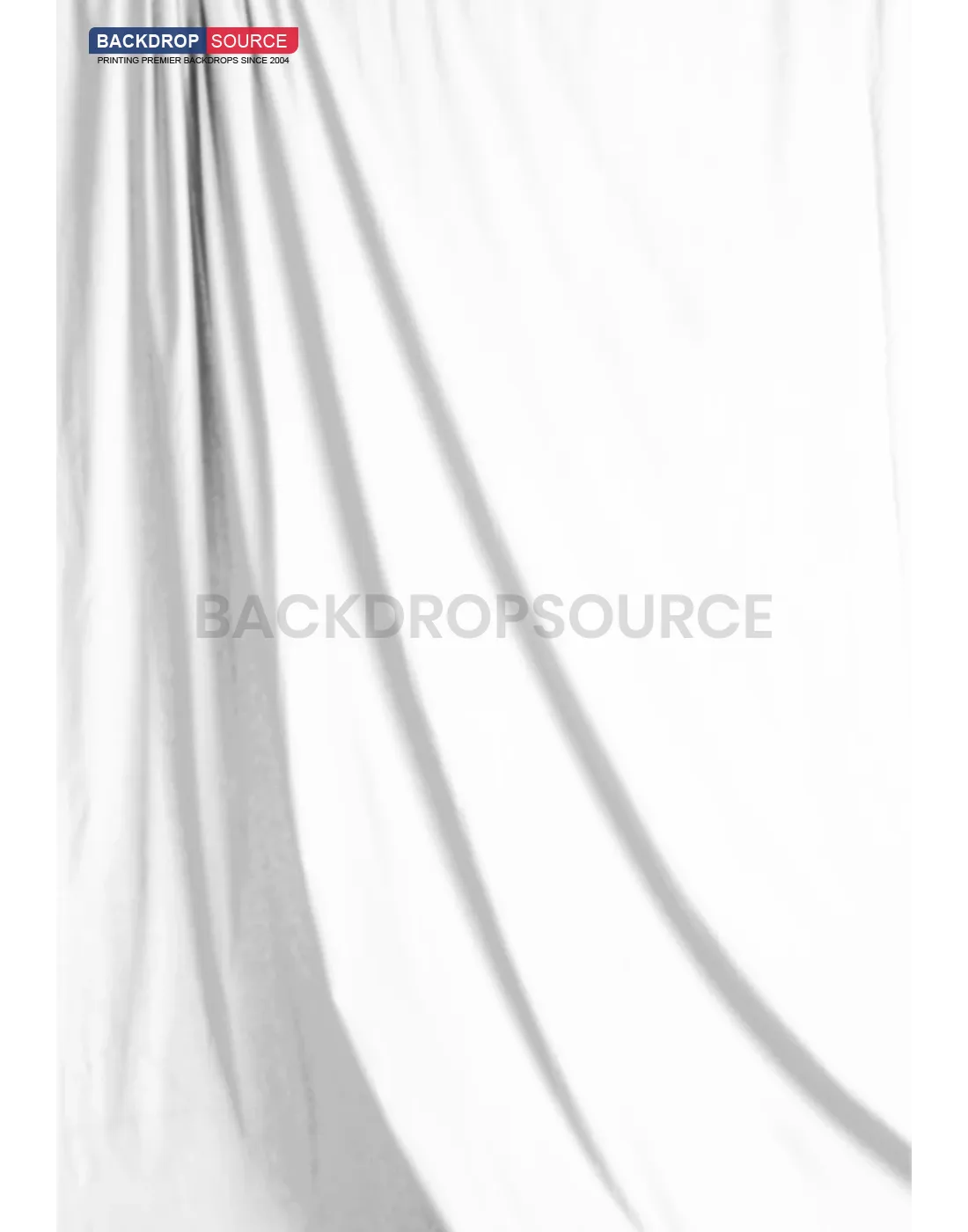 Heavy Duty Pure Muslin Photography Backdrop - Solid White