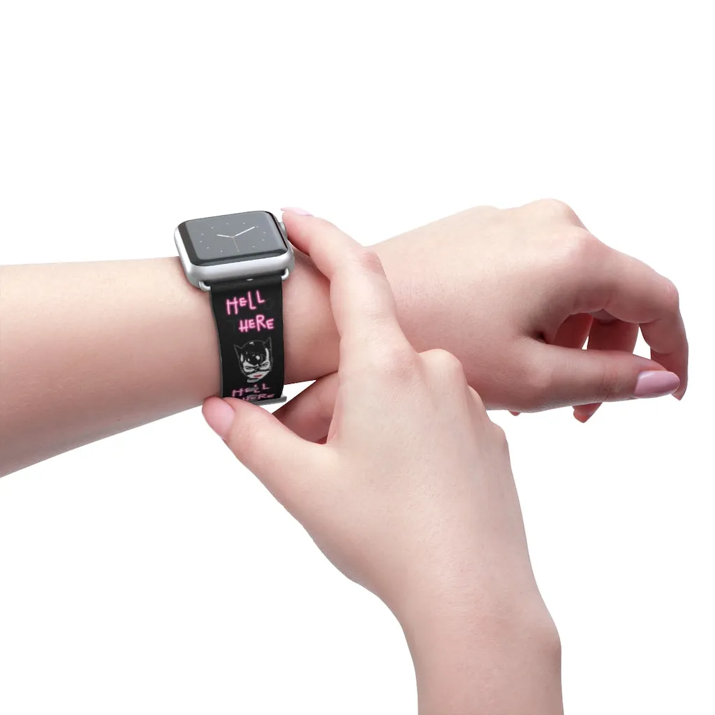 Hell Here Watch Band / Faux Leather Apple Watch Band / Series 1, 2, 3, 4, 5, 6, 7 & SE Devices