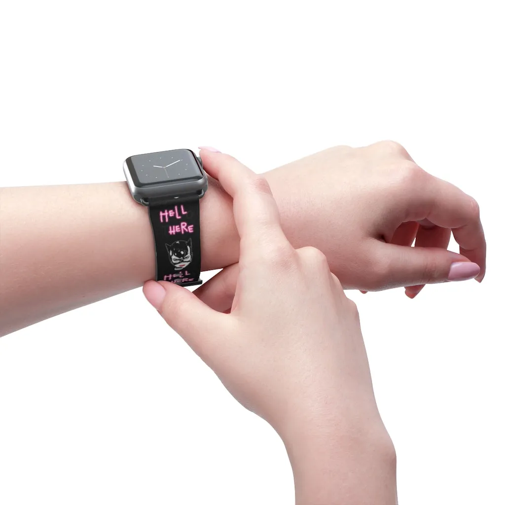 Hell Here Watch Band / Faux Leather Apple Watch Band / Series 1, 2, 3, 4, 5, 6, 7 & SE Devices