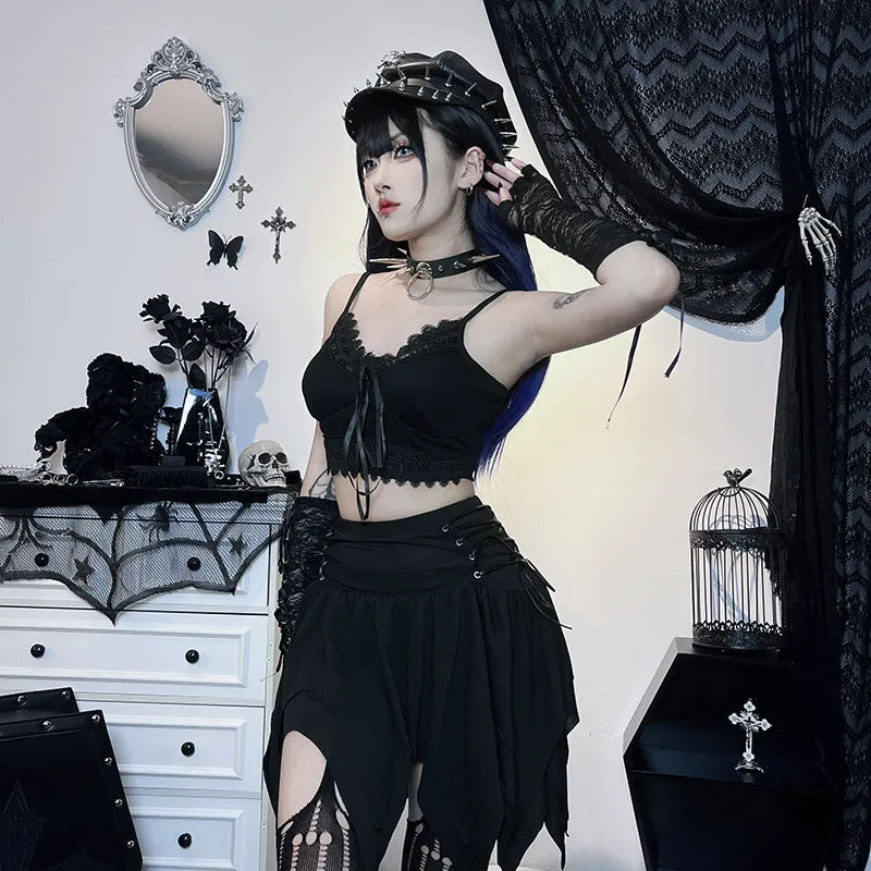 High Waist String Skirt