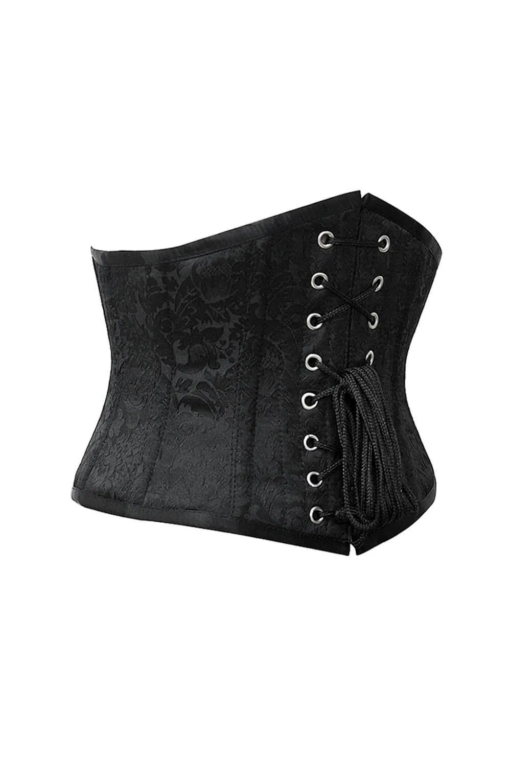Holle Gothic Underbust Black Brocade Corset