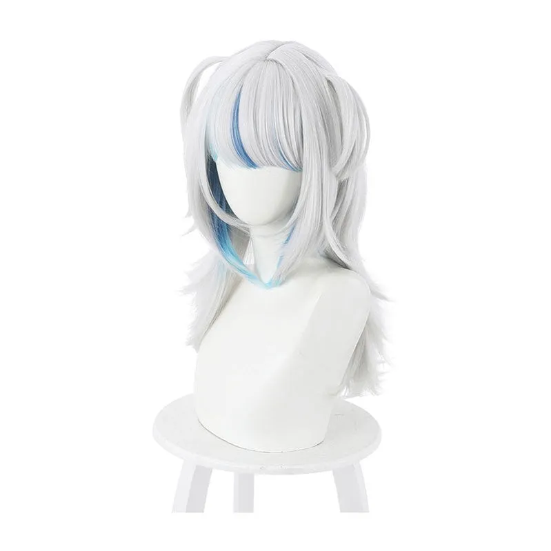Hololive English Virtual YouTuber Gawr Gura Blue Mixed White Long Cosplay Wigs