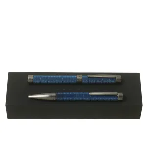 HUGO BOSS HPBR892L-Set Pillar Blue (ballpoint pen & rollerball pen)