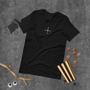 Inverted Cross 666 / Embroidered / Short-Sleeve Unisex T-Shirt