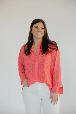 Iris Pink Tribal Blouse