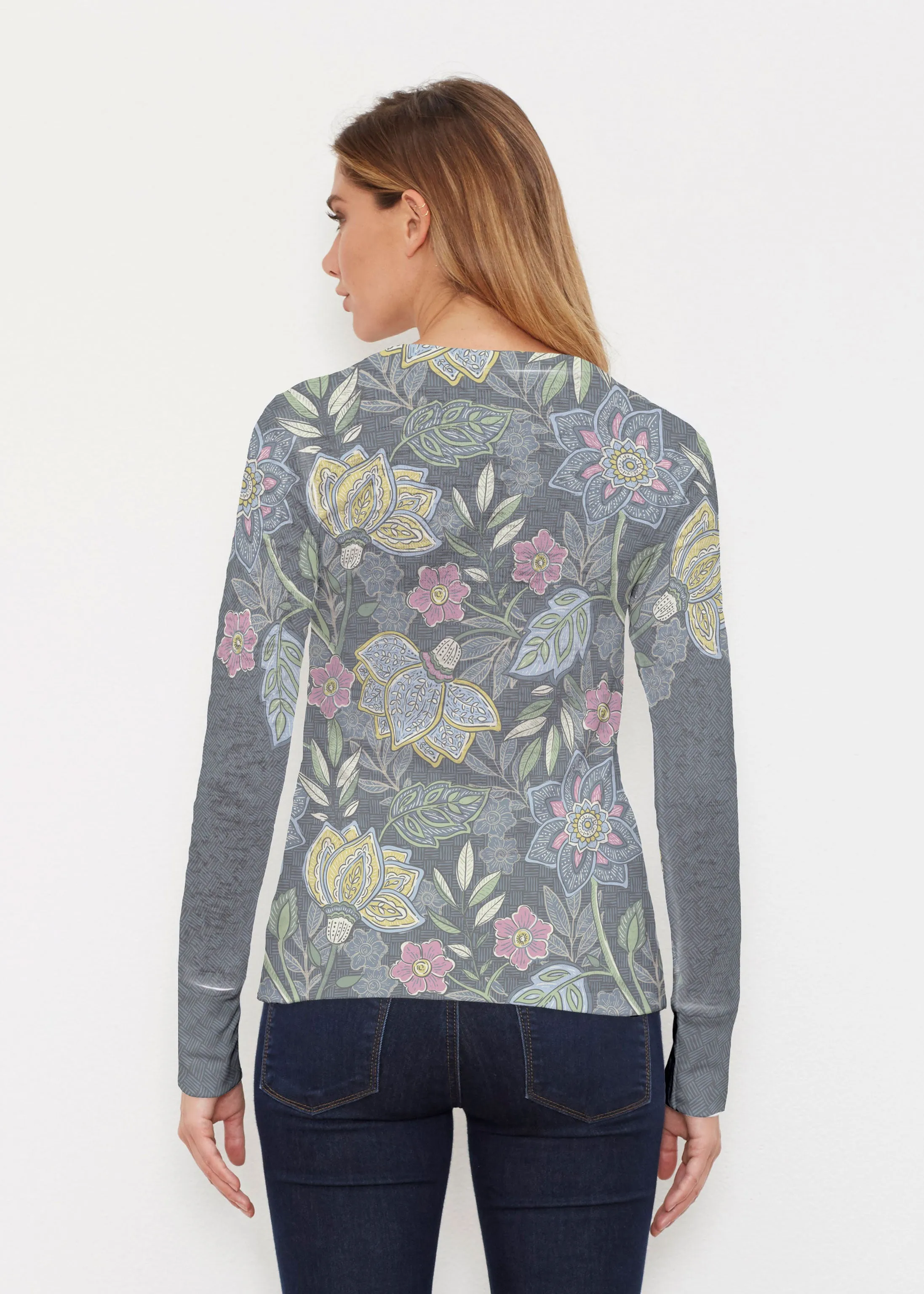 Isabellas Garden (13410) ~ Thermal Long Sleeve Crew Shirt