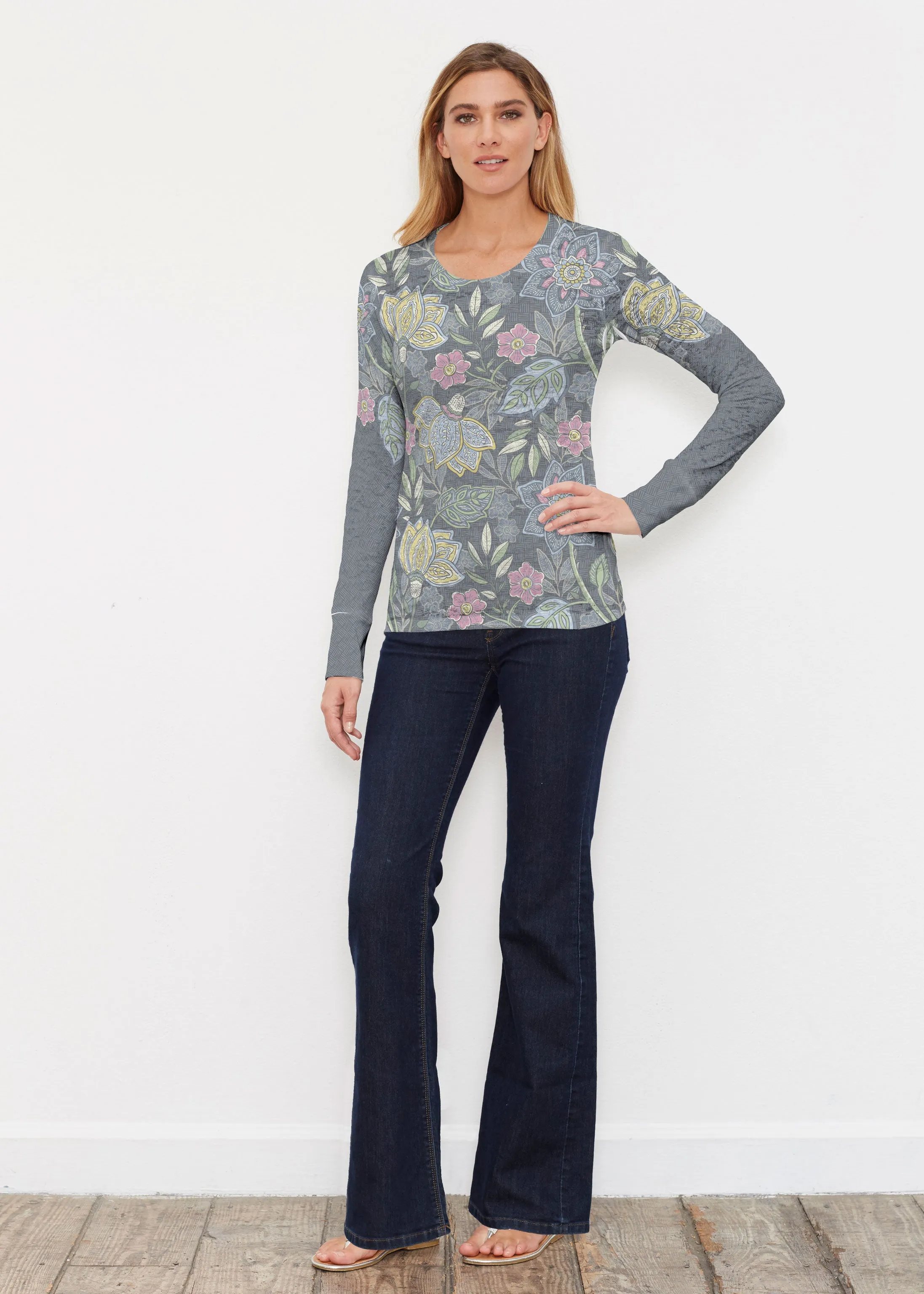 Isabellas Garden (13410) ~ Thermal Long Sleeve Crew Shirt