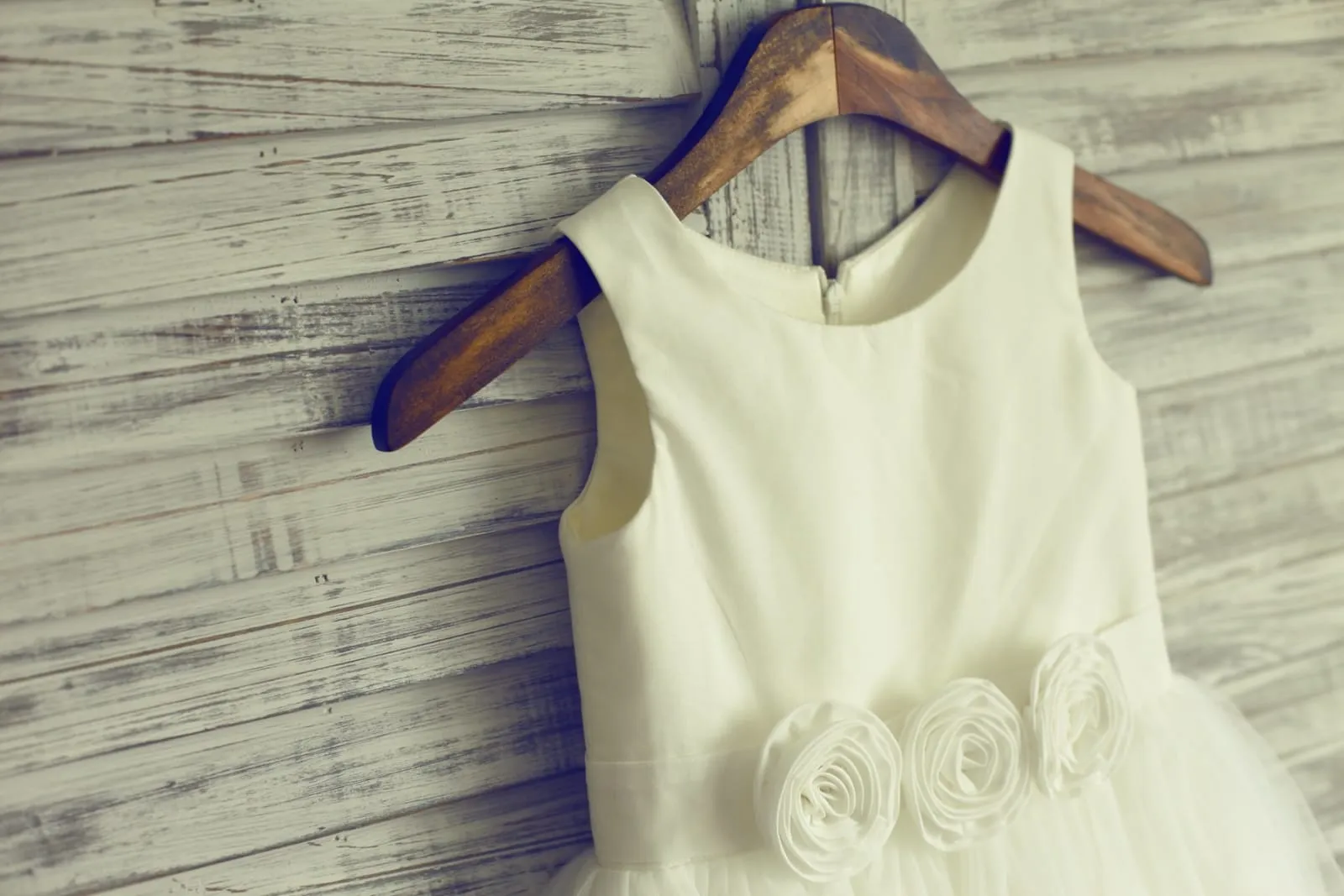 Ivory Satin Tulle Flower Girl Dress Baby Girl Dress