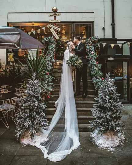 Ivory Tulle Veil #4049
