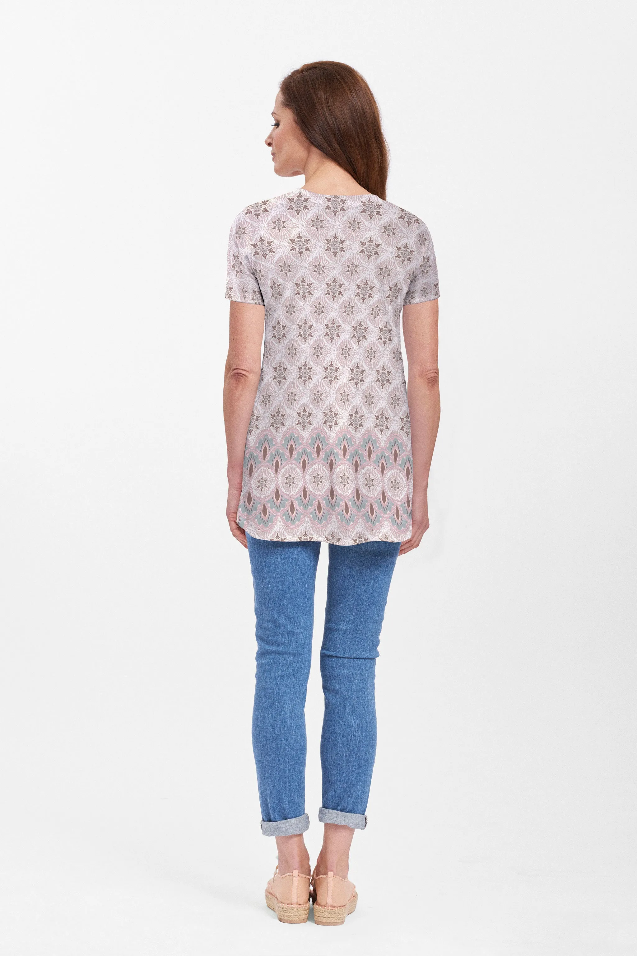 Izzy Grey (19200) ~ Short Sleeve Butterknit tunic