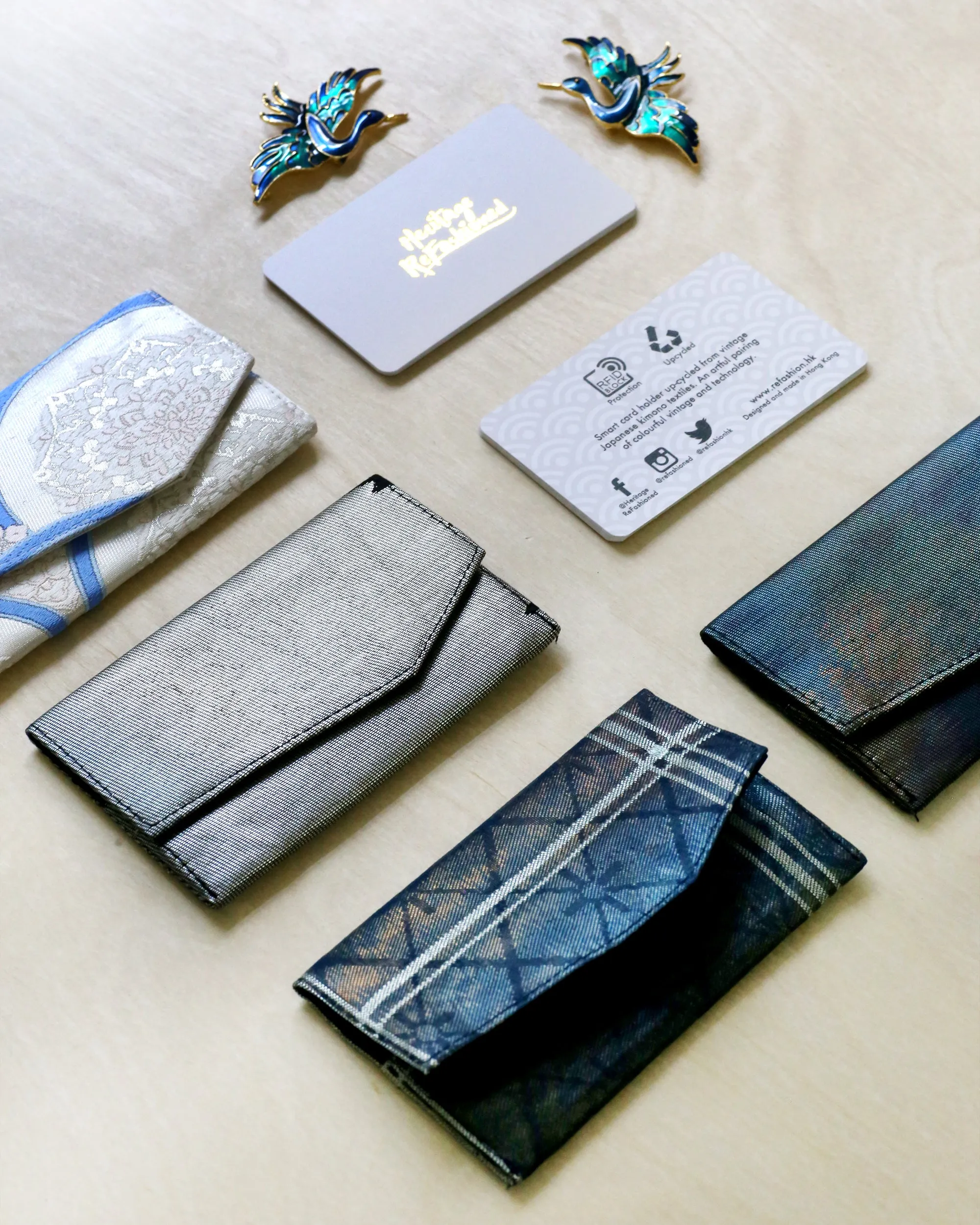 Japanese Kimono Business Card Holder | Upcycled from vintage  Obi textiles