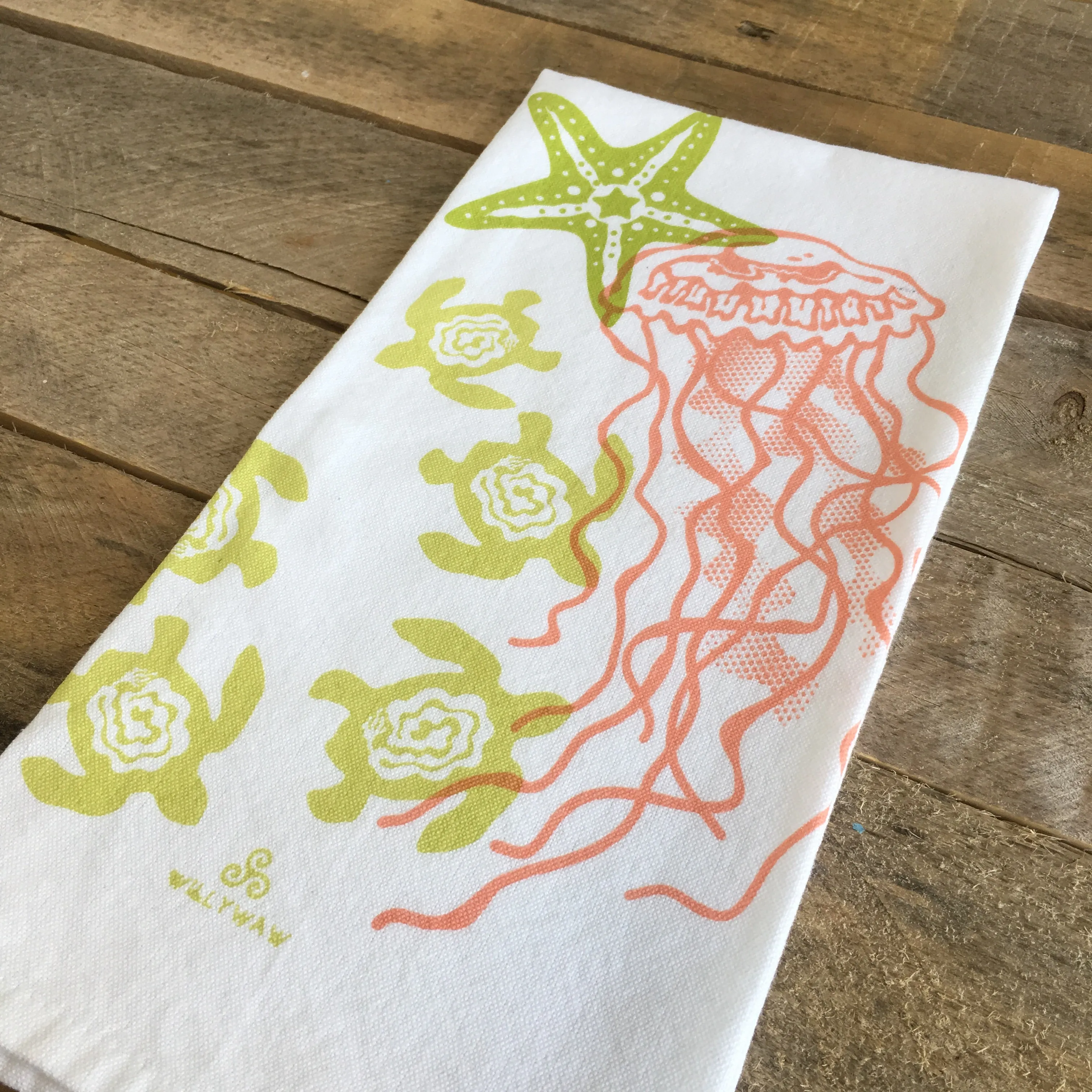 Jelly, Turtle, Star Tea Towel