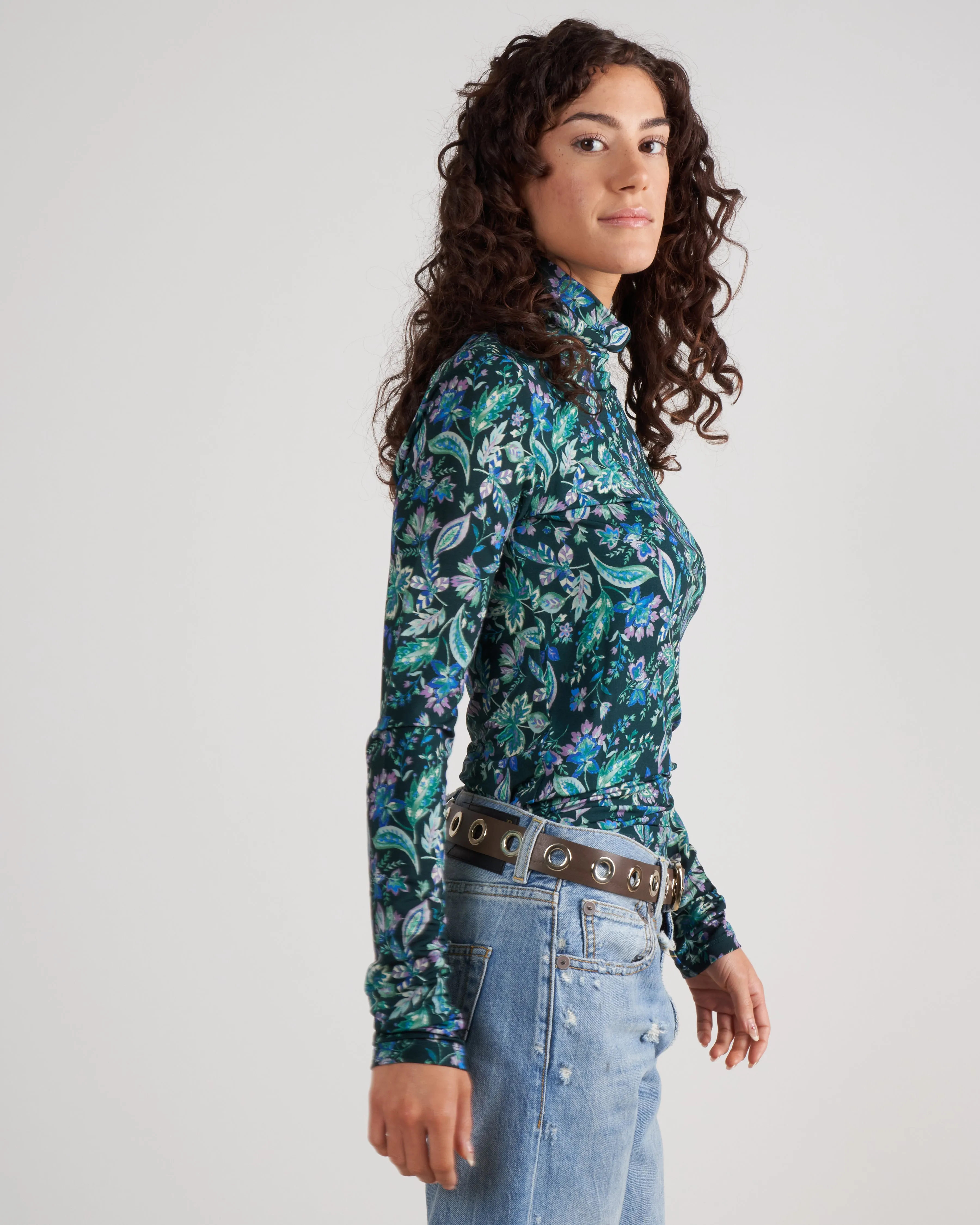 jewel top - dark green