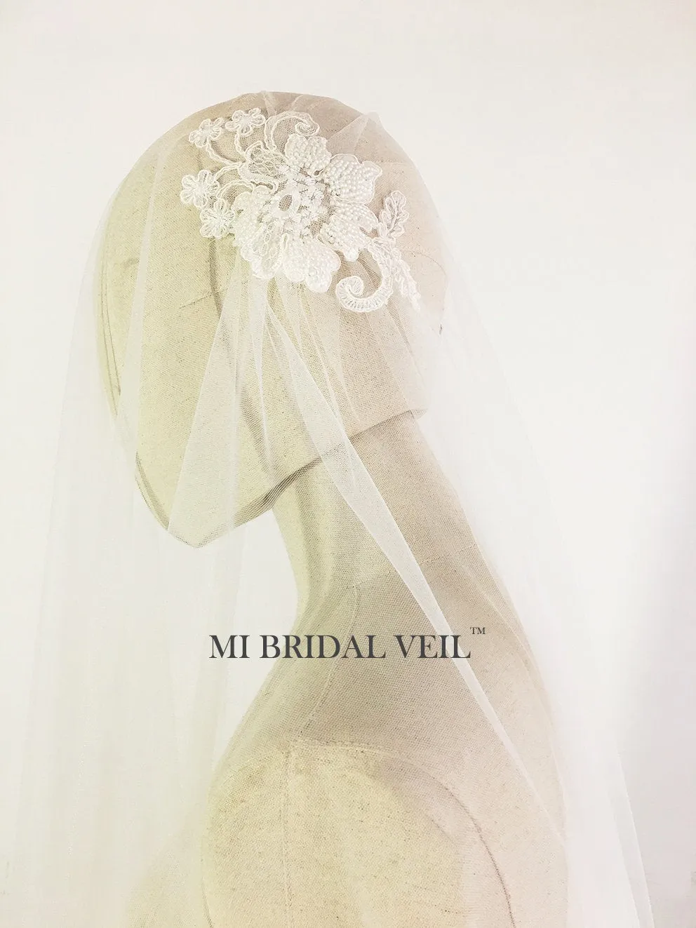 Juliet Cap Veil with Beading, Great Gatsby Wedding Veil, Mi Bridal