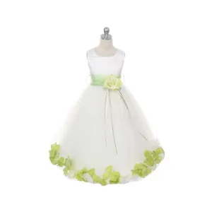 Kenza - Lime Green Petal Colour and Sash