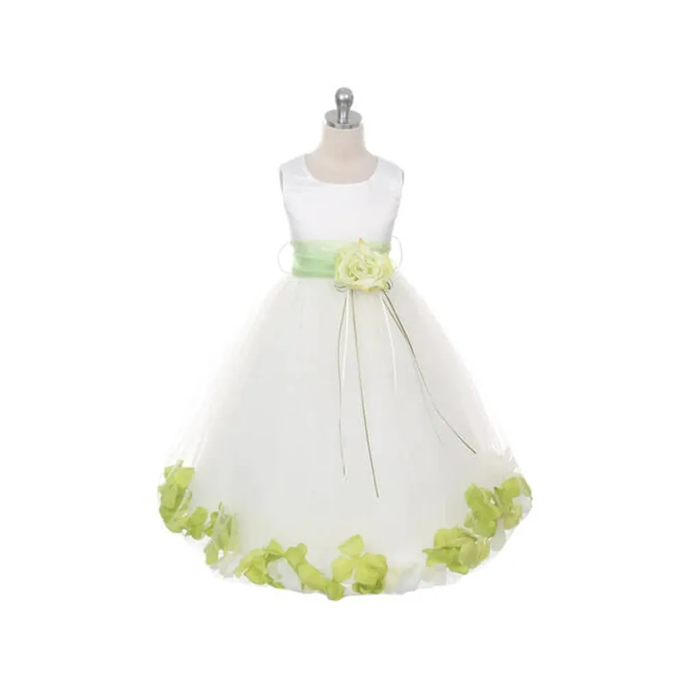 Kenza - Lime Green Petal Colour and Sash