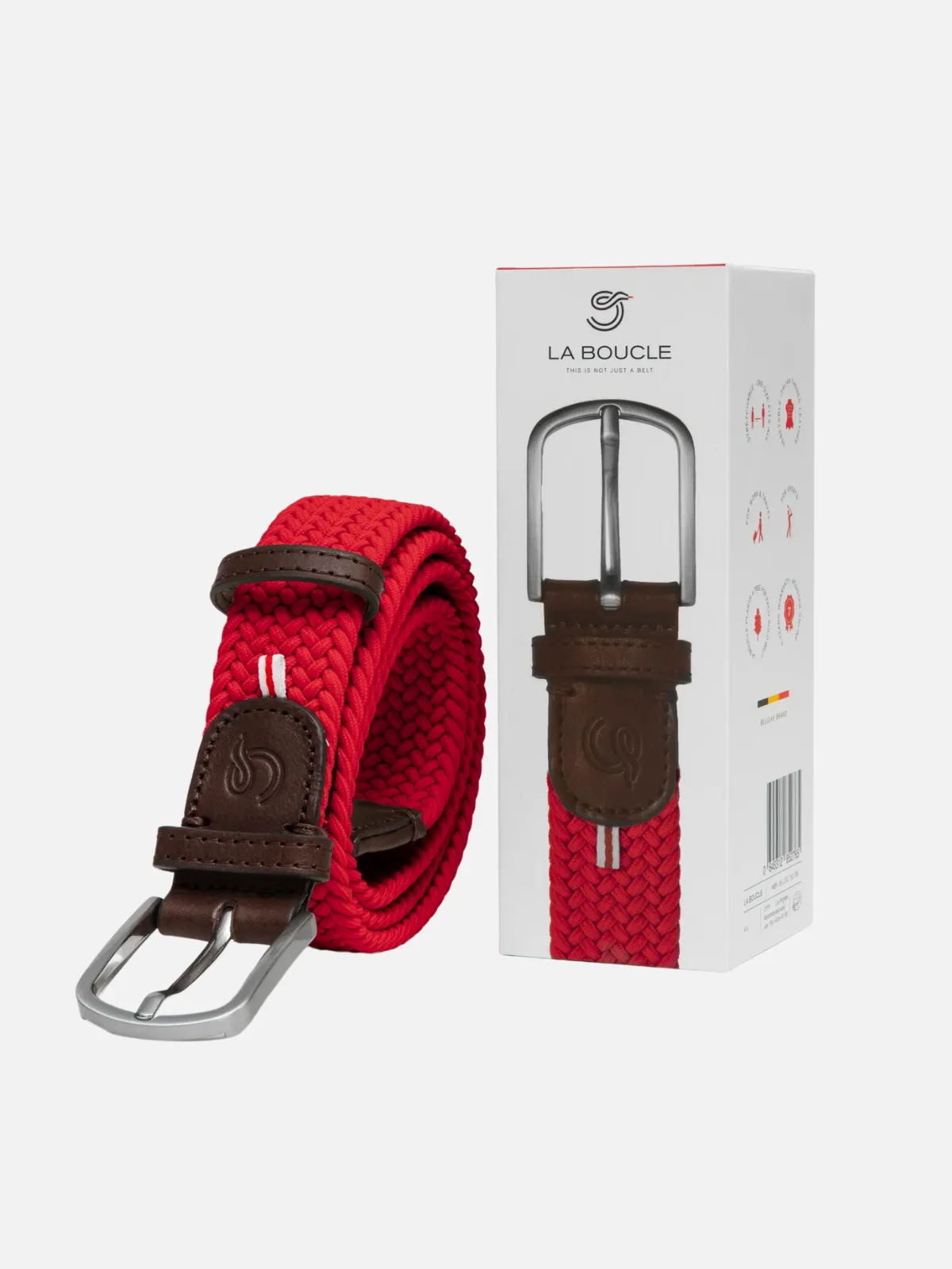 La Boucle Brussels Mono Belt - Red