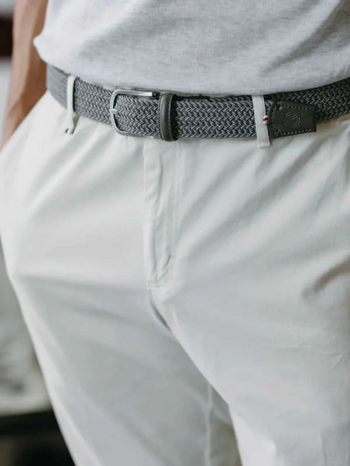 La Boucle The Hamptons Stretch Belt - Grey