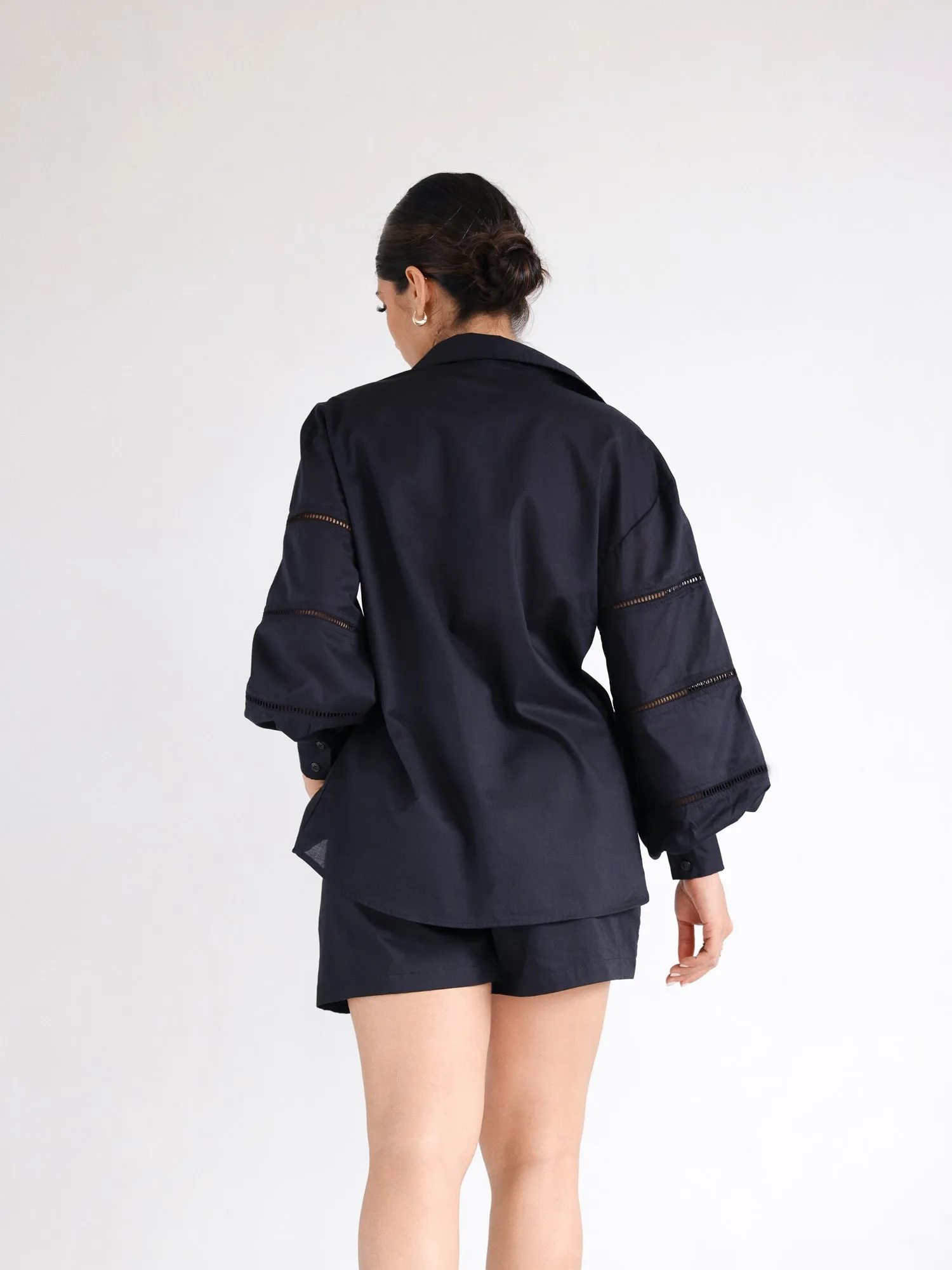 Lace Detailed Oversized Shirt