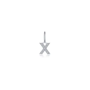 Lafonn Simulated Diamond Letter X Charm Pendant P2040CPX