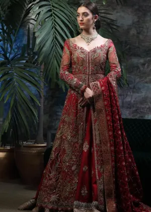 Latest designer bridal lehnga outfit in lush red color for wedding # B3450