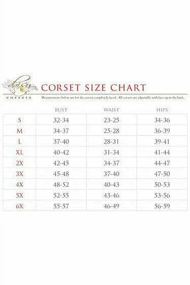Lavish Faux Leather & Fishnet Overbust Corset