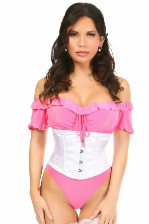 Lavish White Satin Mini Cincher
