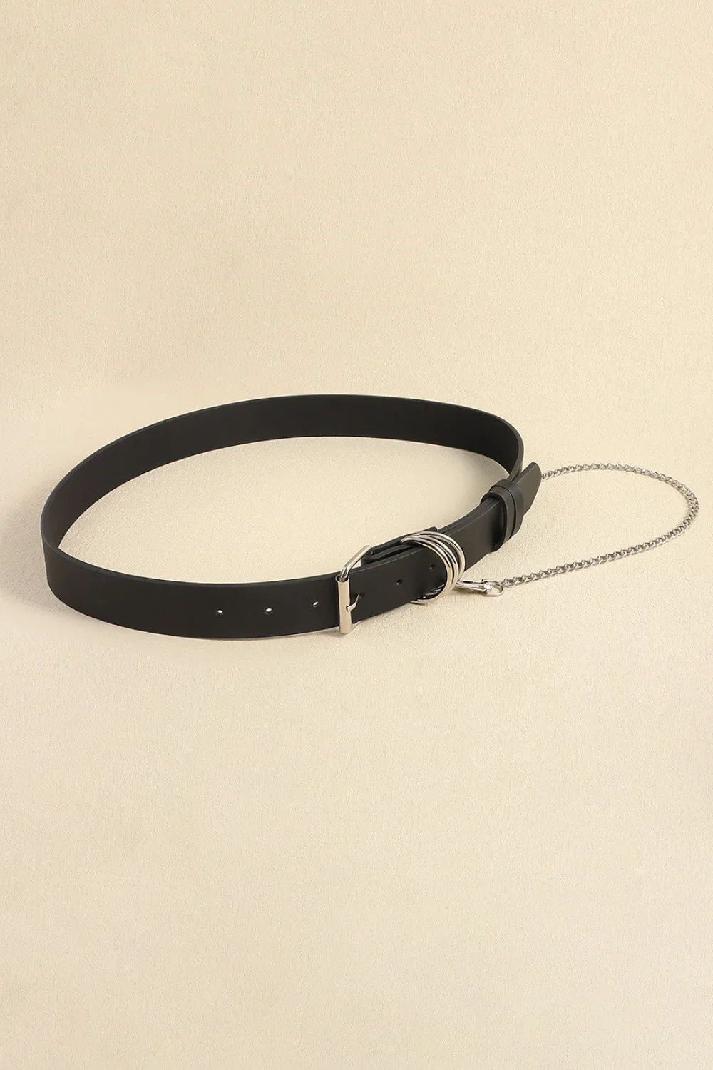 Leather Alloy Chain Belt