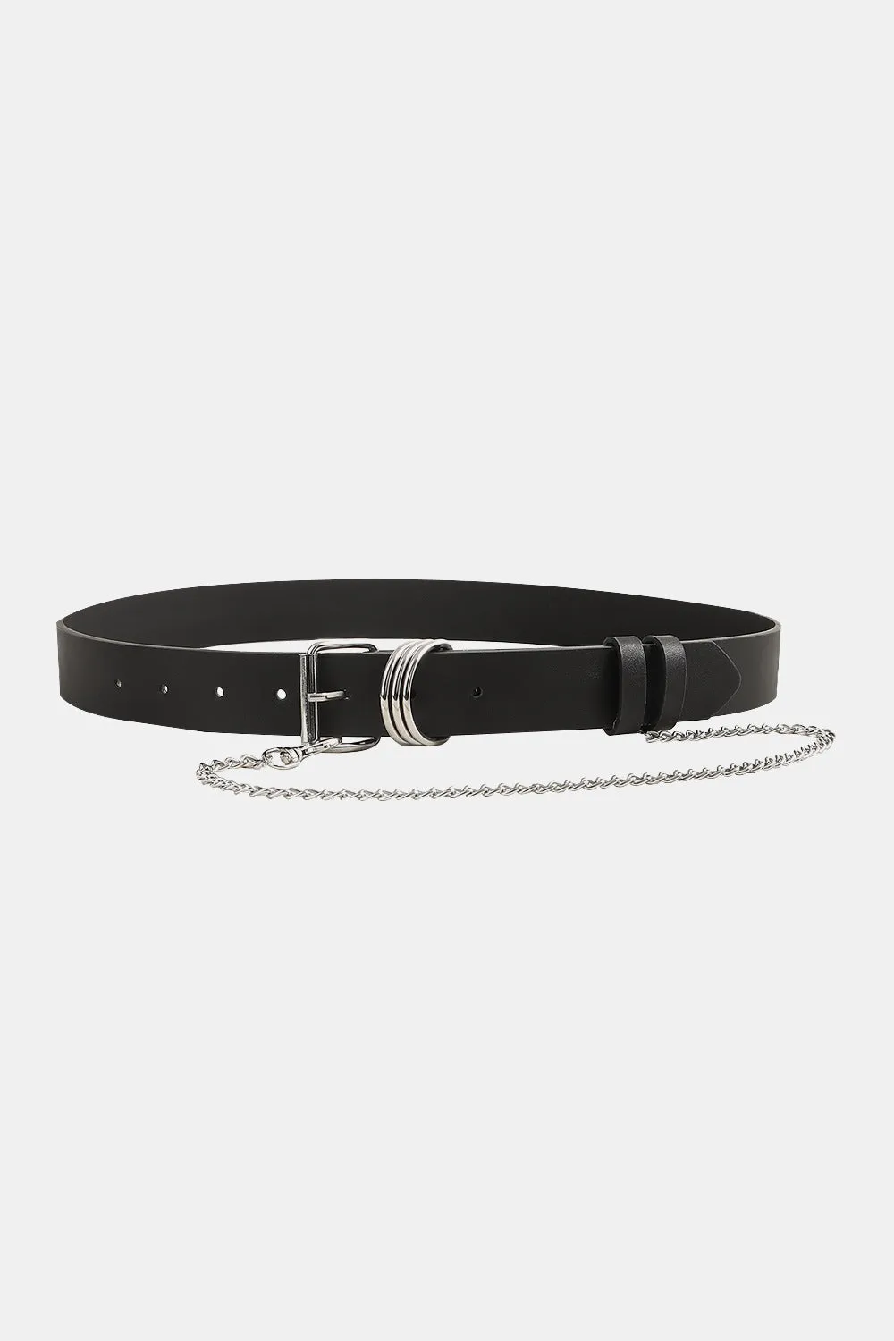 Leather Alloy Chain Belt