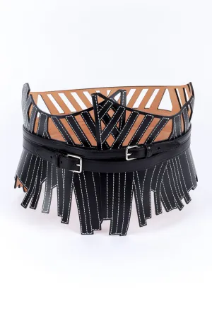 Leather Cage Corset Belt