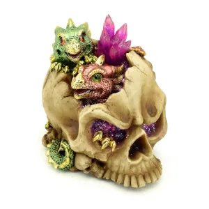 LED Dragon Ornament - Elements Baby Dragon Crystal Skull