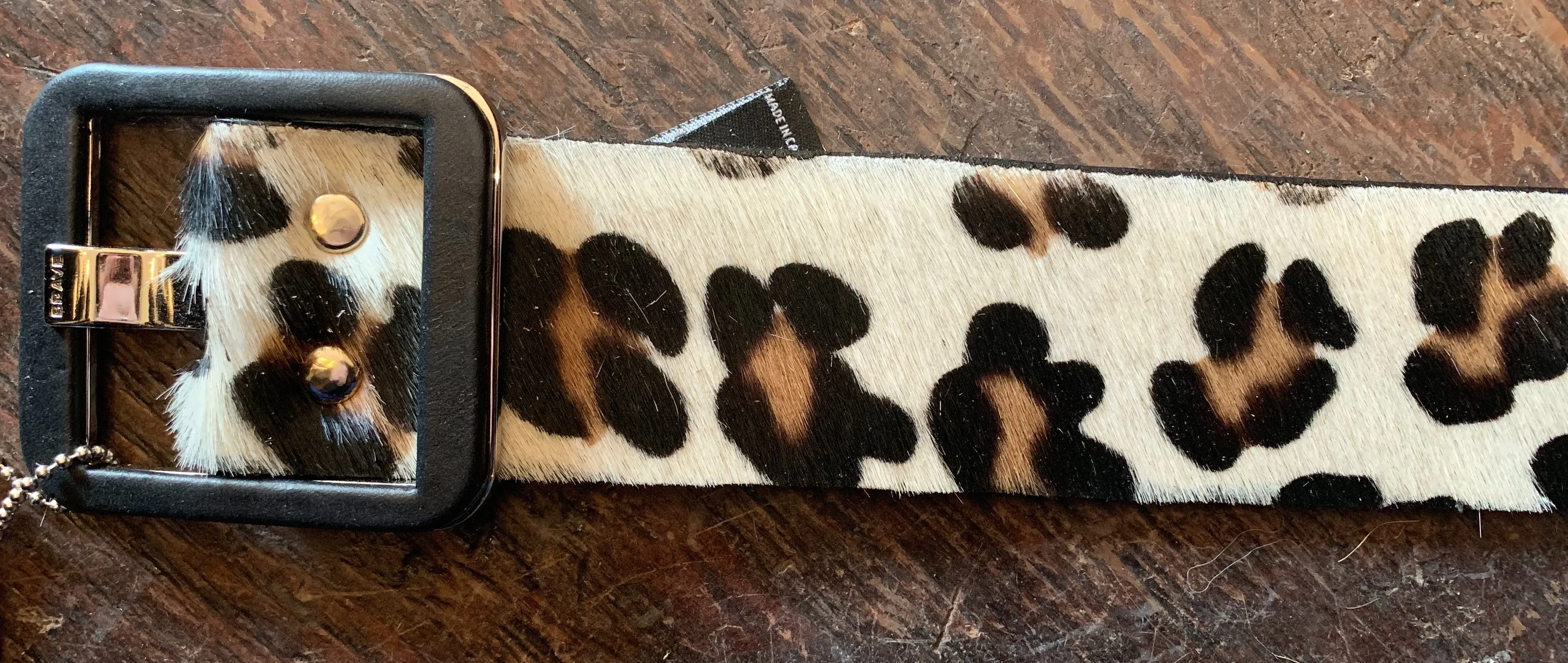 Leopard Leather Belt