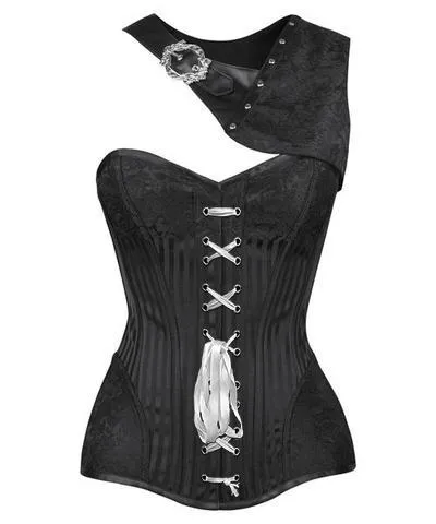 Lera Black Brocade Gothic Corset with Bolero
