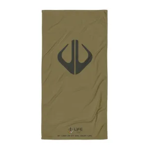 Life League Gear Towel - By Land or By Sea, Enjoy Life. (OD Green)