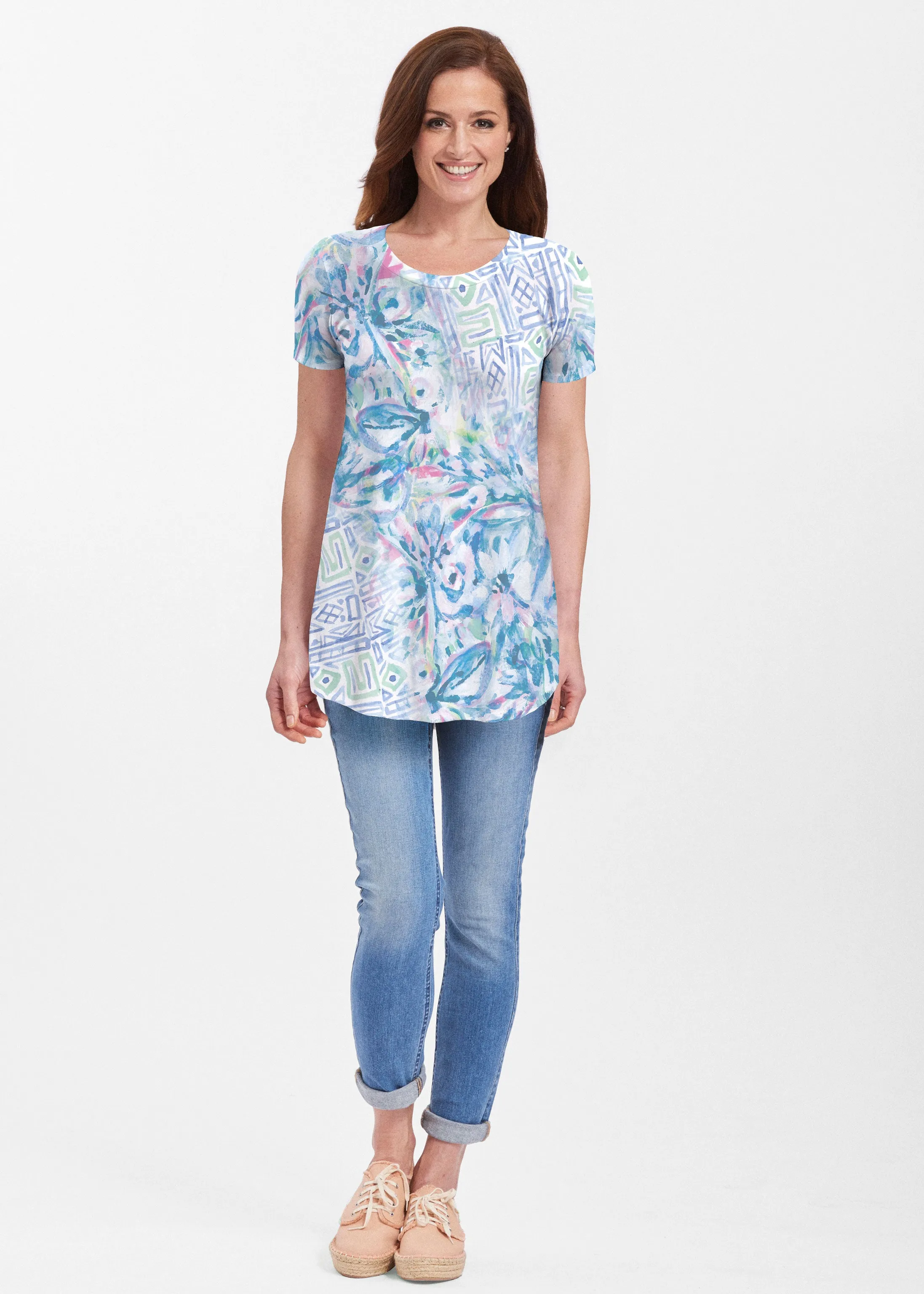 Lilly (17234) ~ Short Sleeve Butterknit tunic