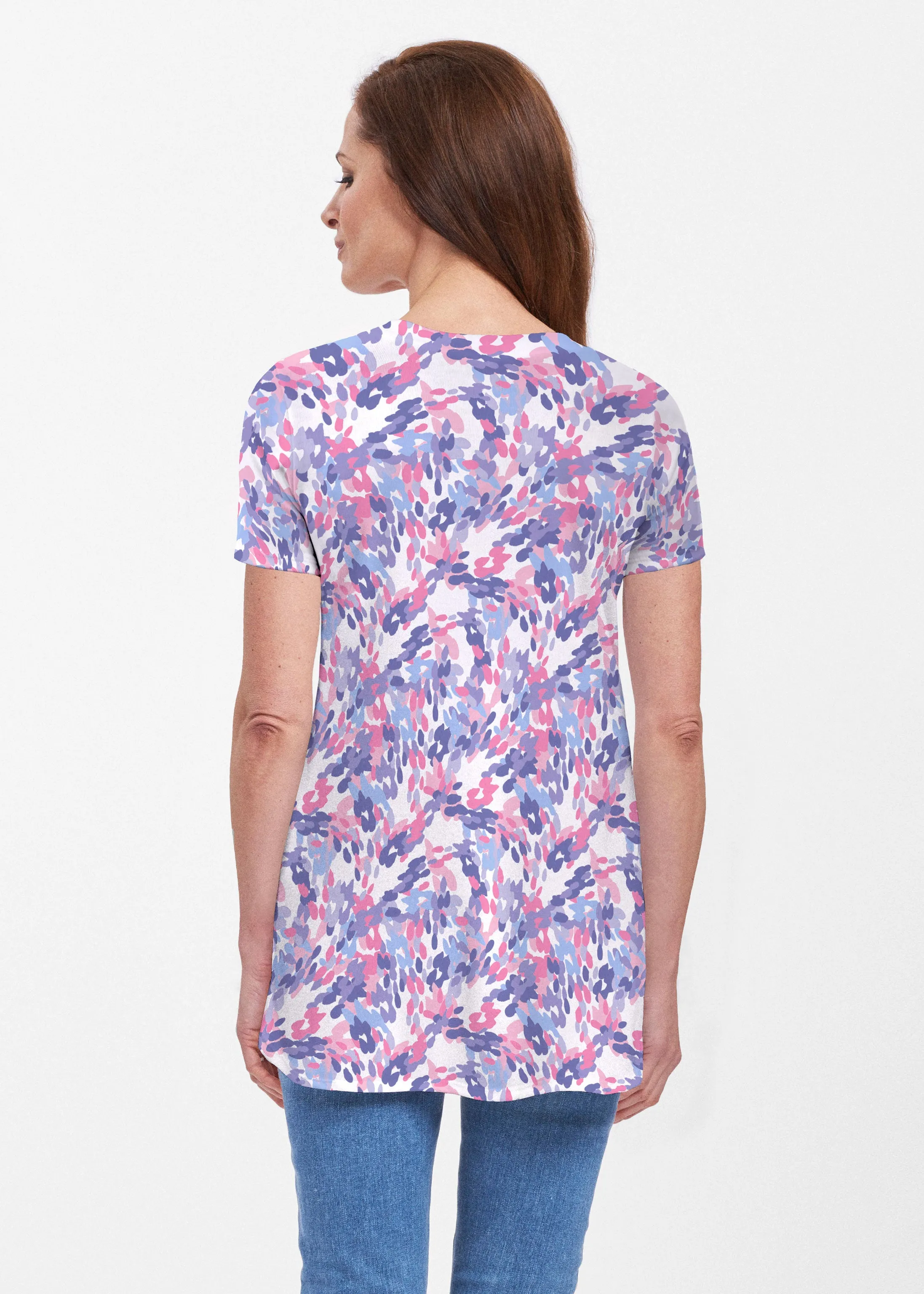 Lillypad Pink (10190) ~ Short Sleeve Butterknit tunic